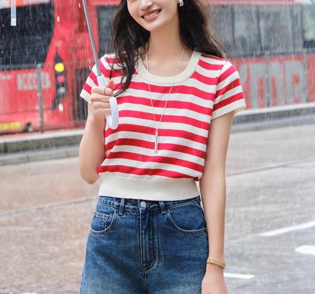 Women Horizontal Striped Top
