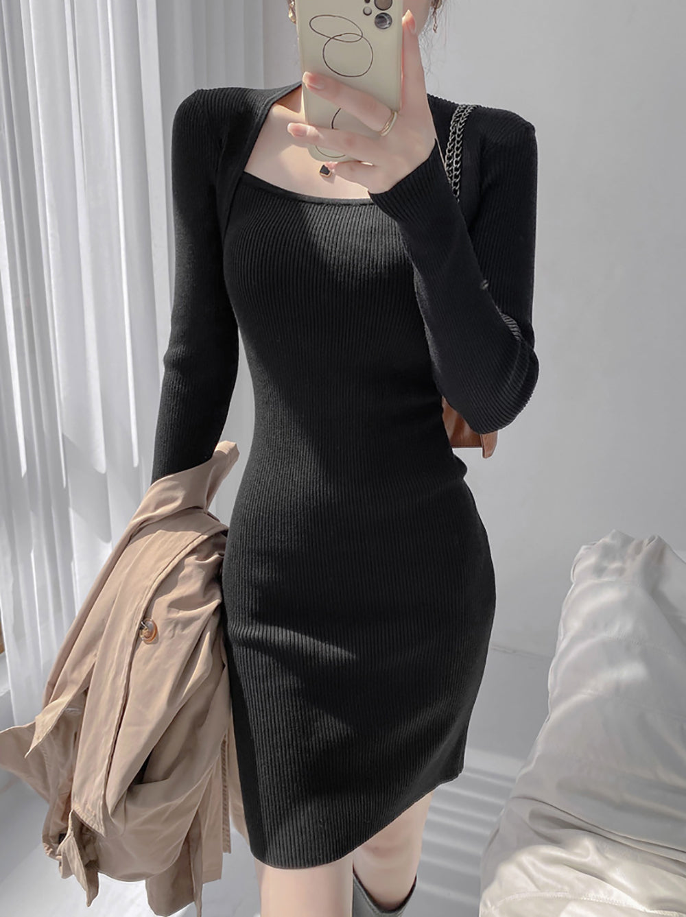 Women Striped Bodycon Dress