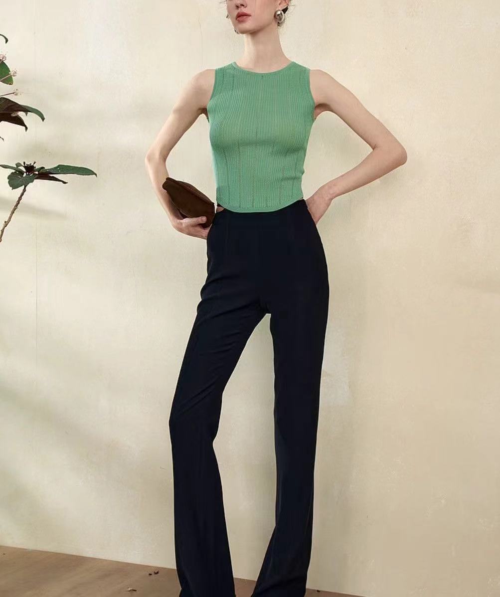 Women Solid Round Neck Top