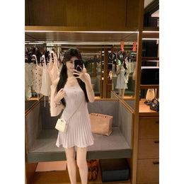 Women Knitted Round Neck Sheath Dress