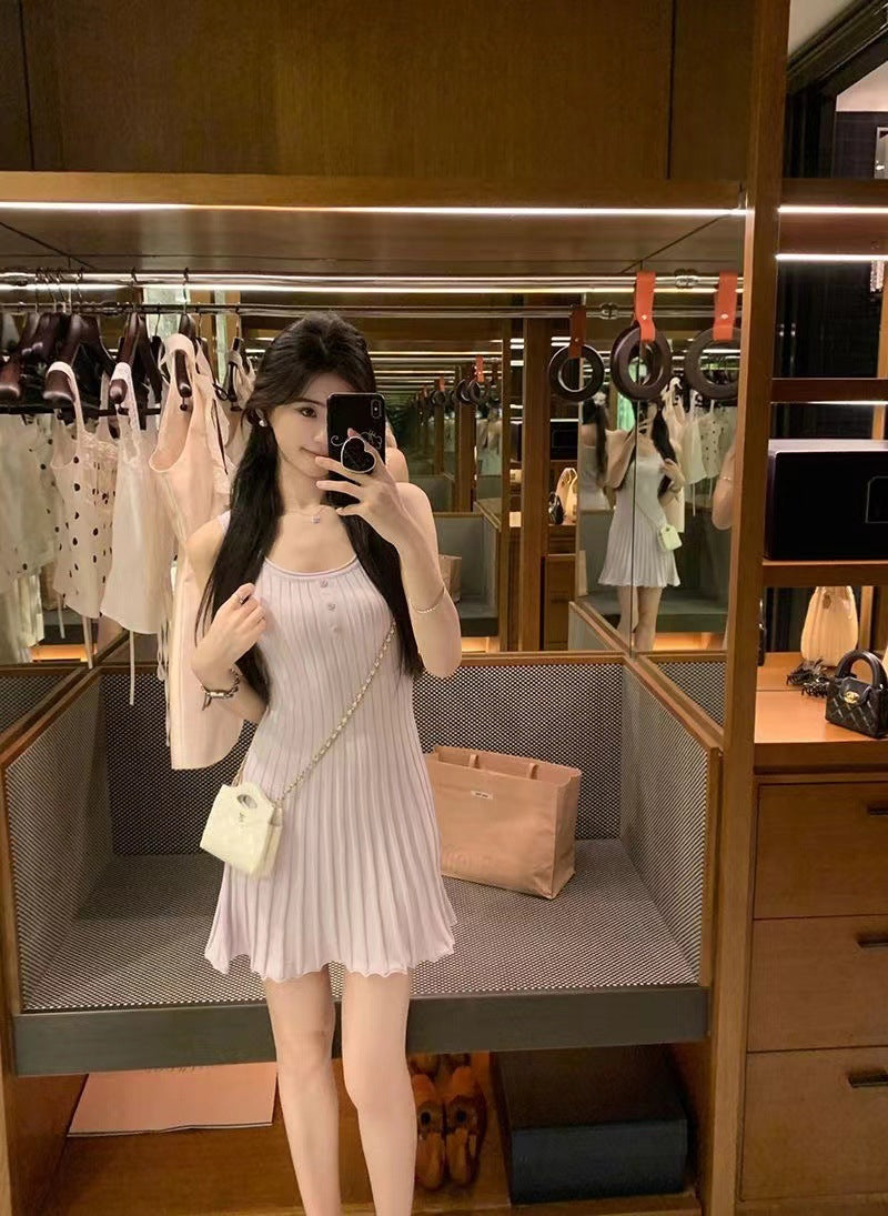 Women Knitted Round Neck Sheath Dress