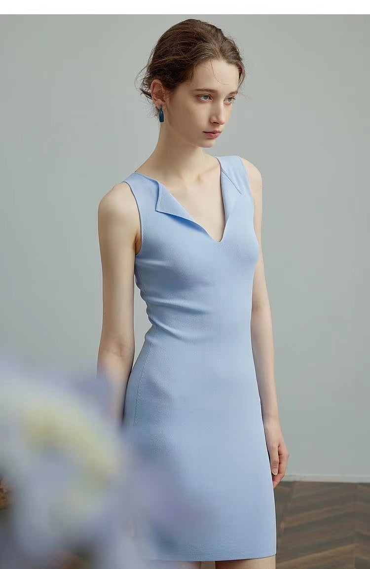 Women V-Neck Bodycon Dress