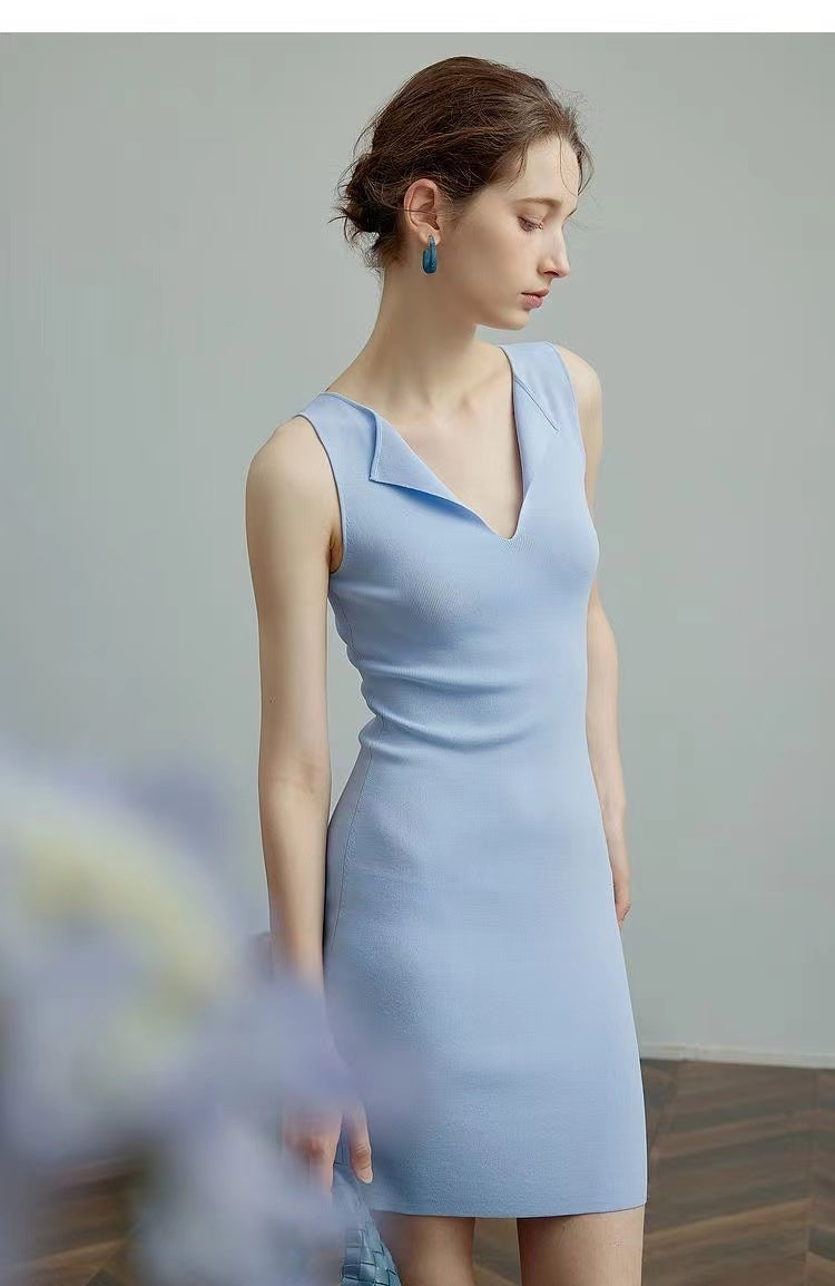Women V-Neck Bodycon Dress