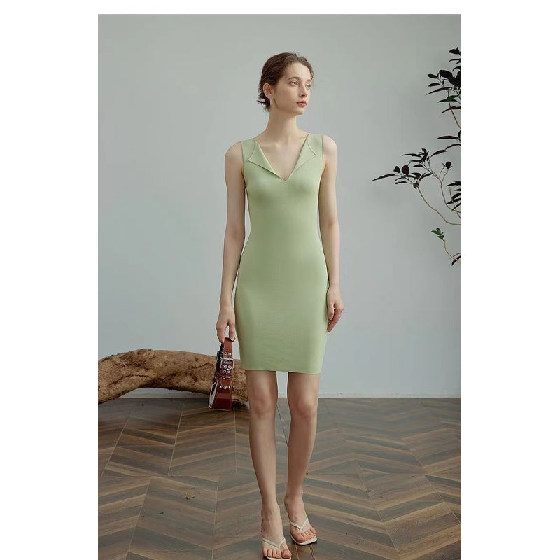 Women V-Neck Bodycon Dress