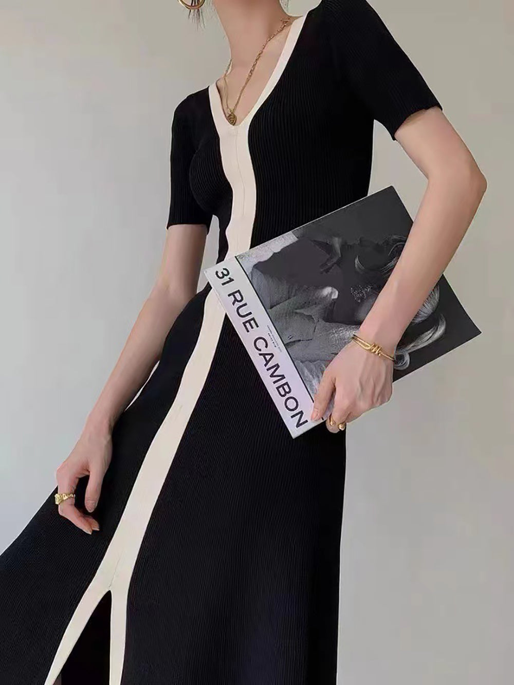 women solid A-Line Midi Dress