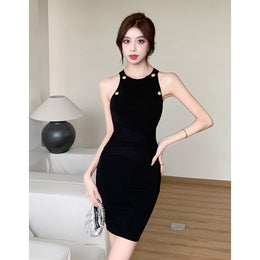 Solid Bodycon Sleeveless Dress