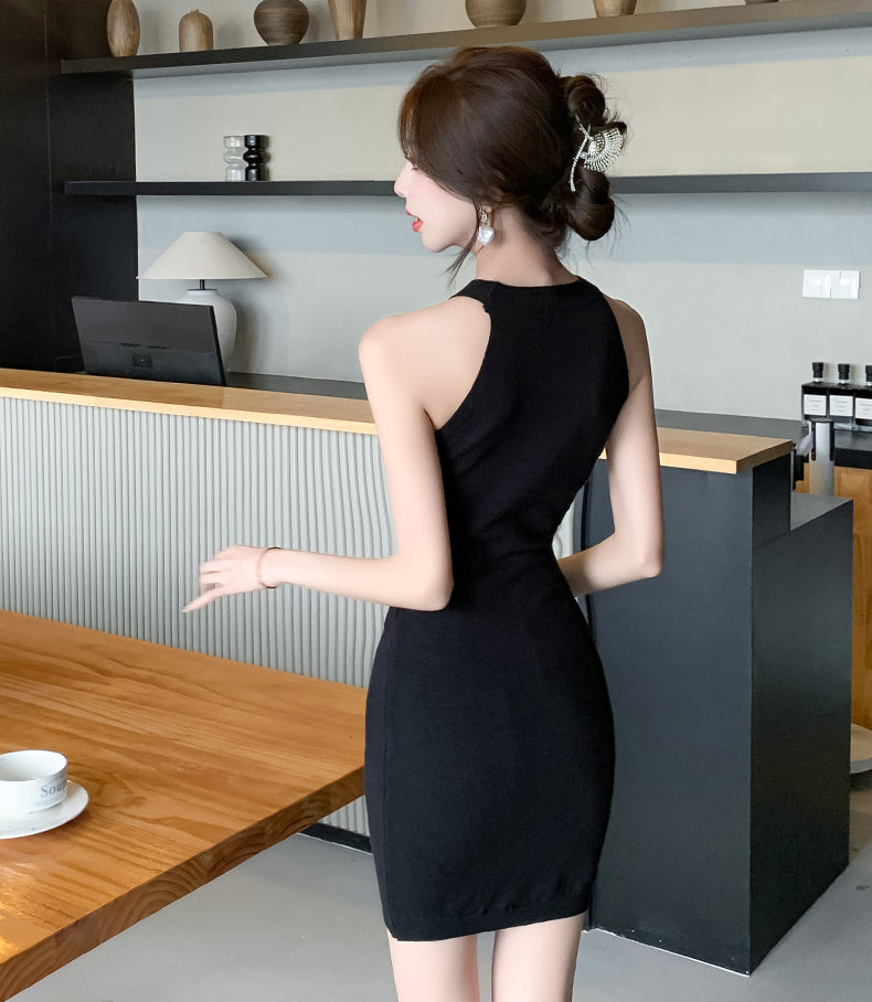 Solid Bodycon Sleeveless Dress