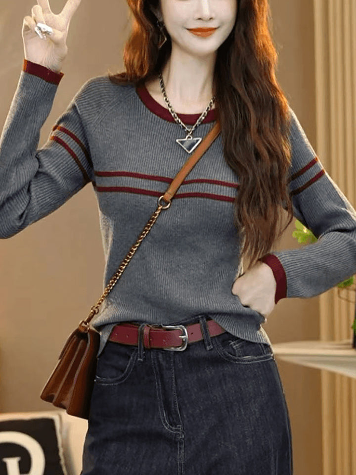 Women Striped Pullover