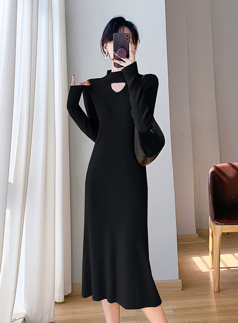 Women Sheath Midi Dress