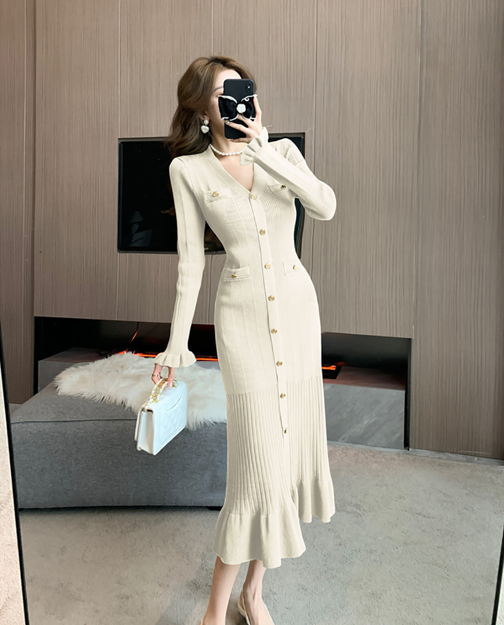 Women Fit & Flare Midi Dress