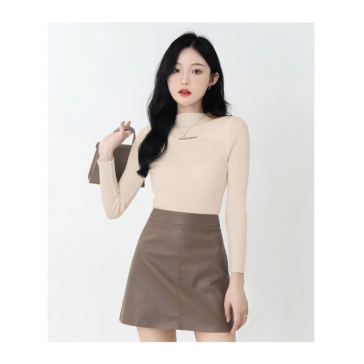 High Neck Cut Out Pullover