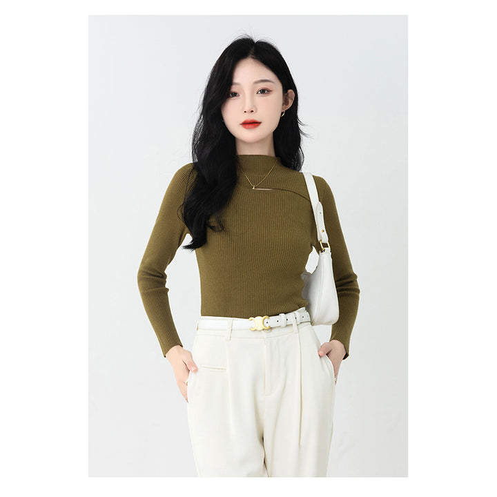 Solid Round Neck Pullover