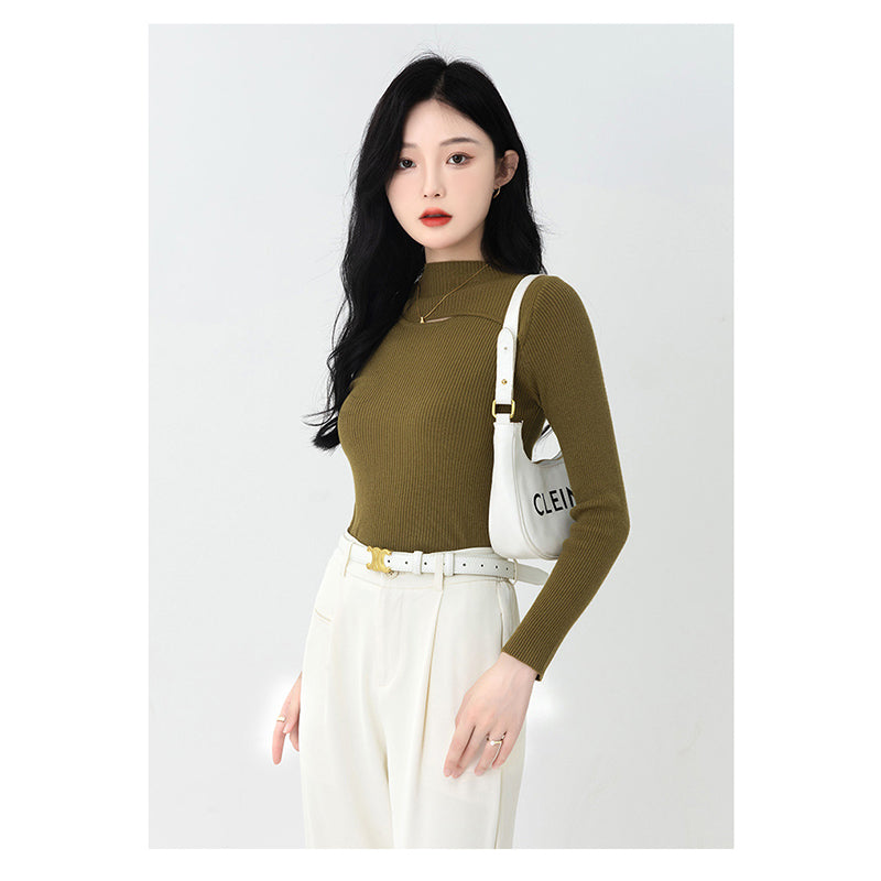 Solid Round Neck Pullover