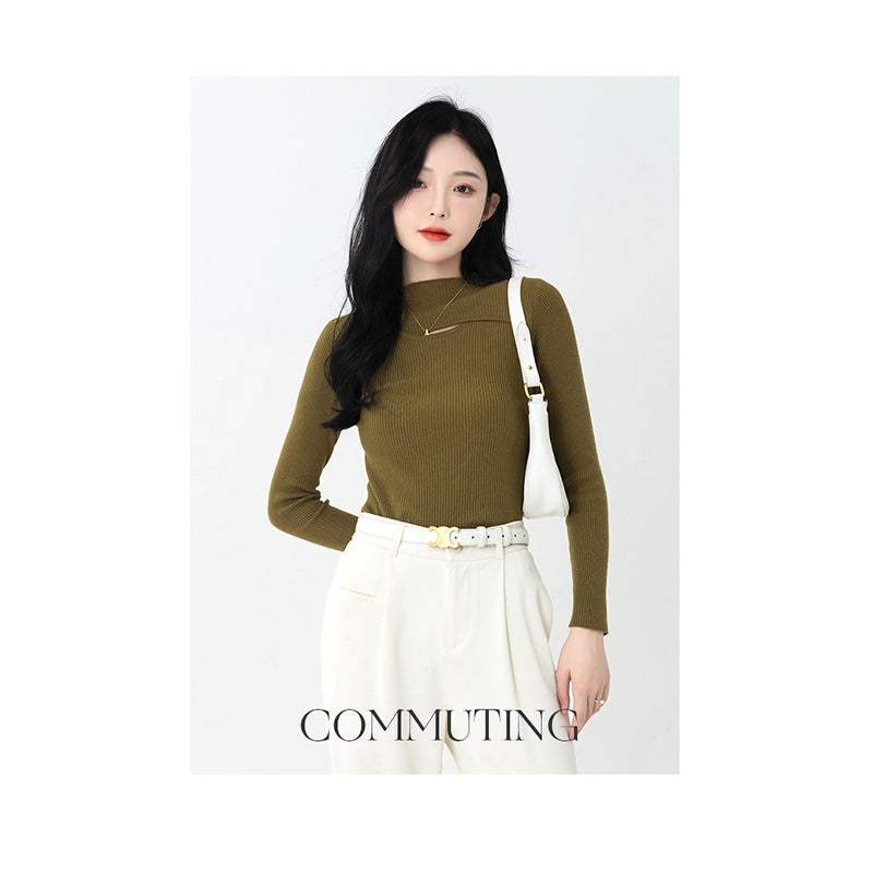 Solid Round Neck Pullover