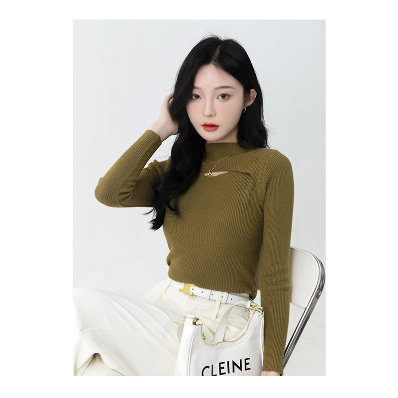 Solid Round Neck Pullover