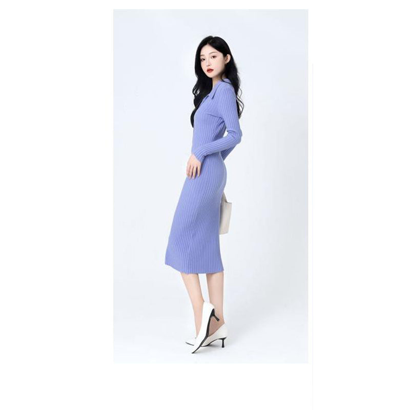 Purple Ribbed Bodycon Midi Dress