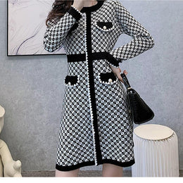 Black & White Geometric Printed A-Line Dress