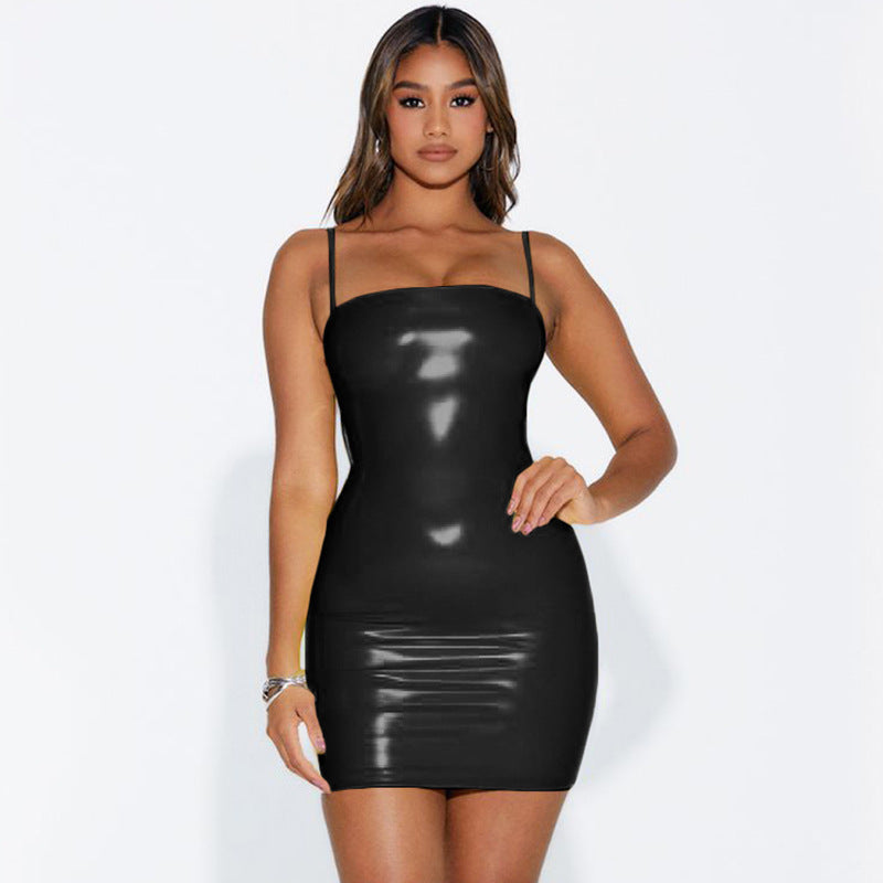 Shoulder Straps Bodycon Mini Dress