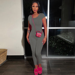 Round Neck Basic Jumpsuit