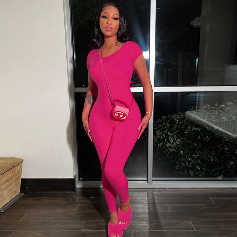 Round Neck Basic Jumpsuit