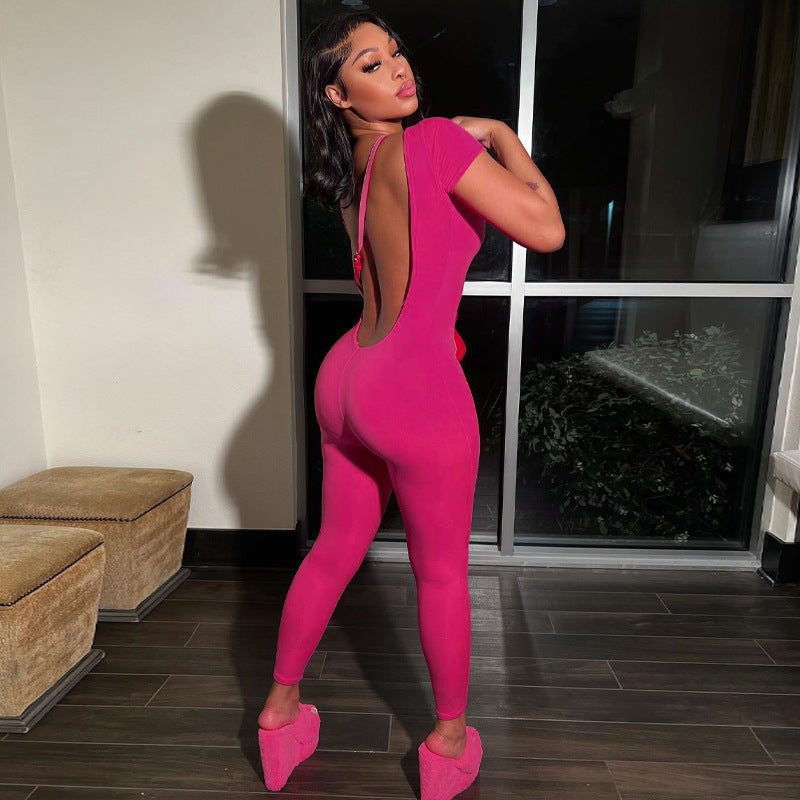 Round Neck Basic Jumpsuit