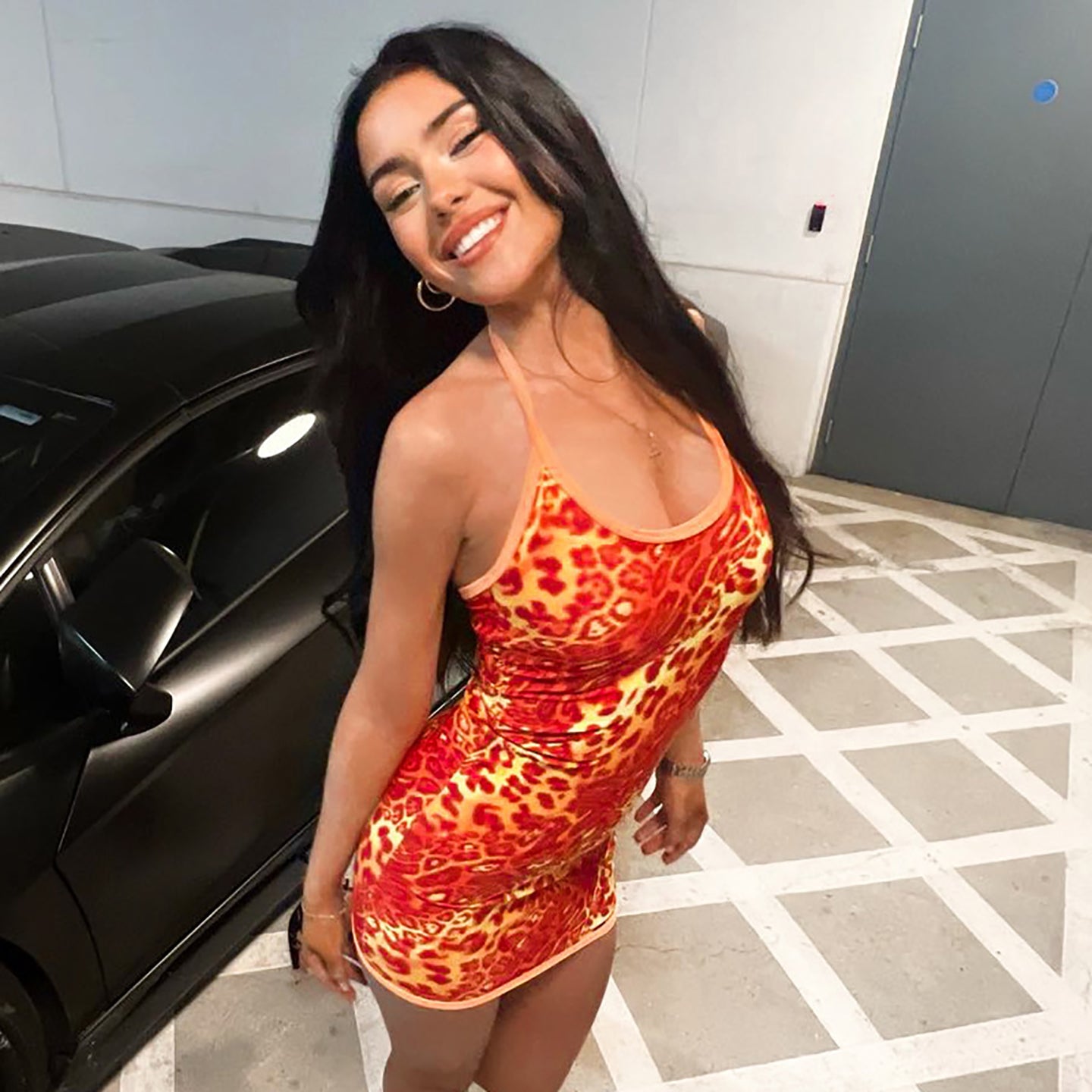 Animal Printed Bodycon Dress