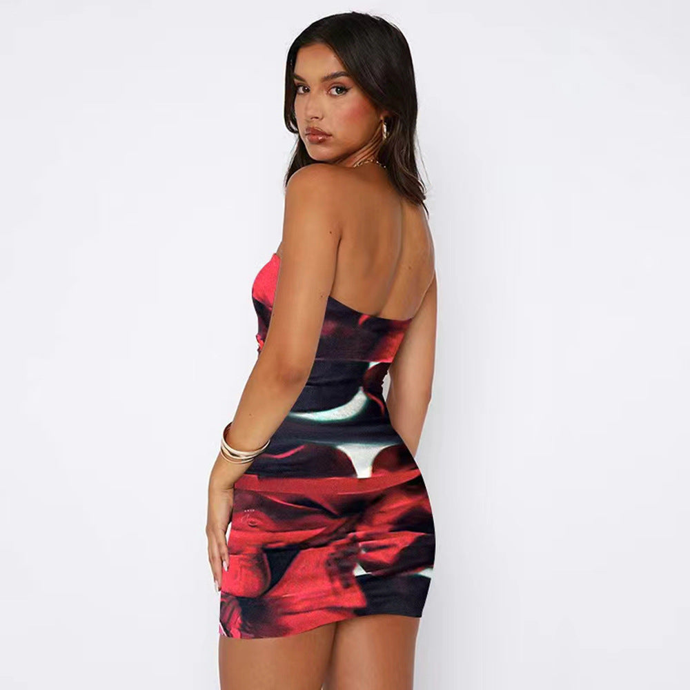 Georgette Bodycon Mini Dress