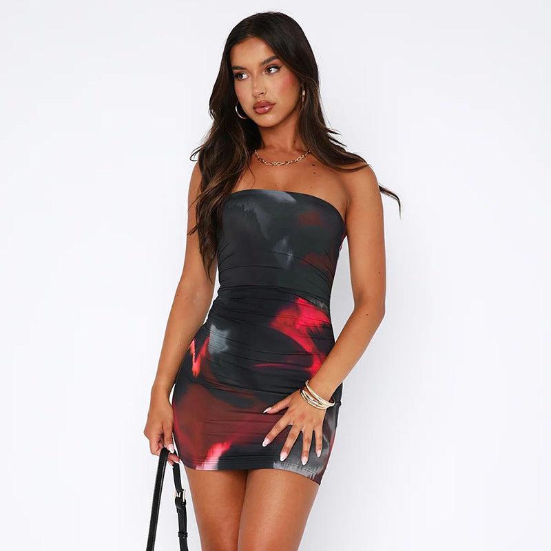 Georgette Bodycon Mini Dress