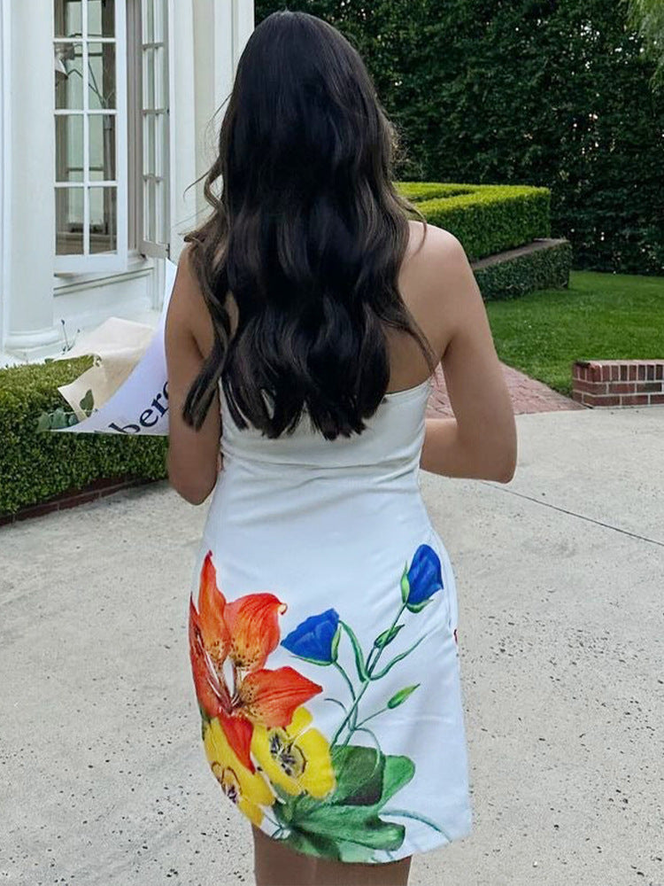 Floral Print Georgette Sheath Dress