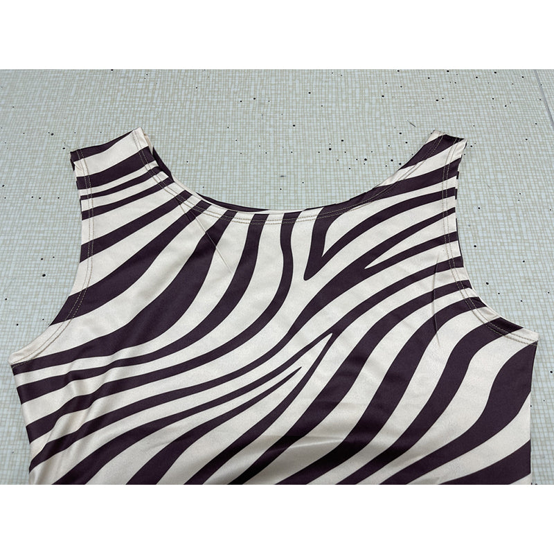 Striped Printed Sheath Mini Dress