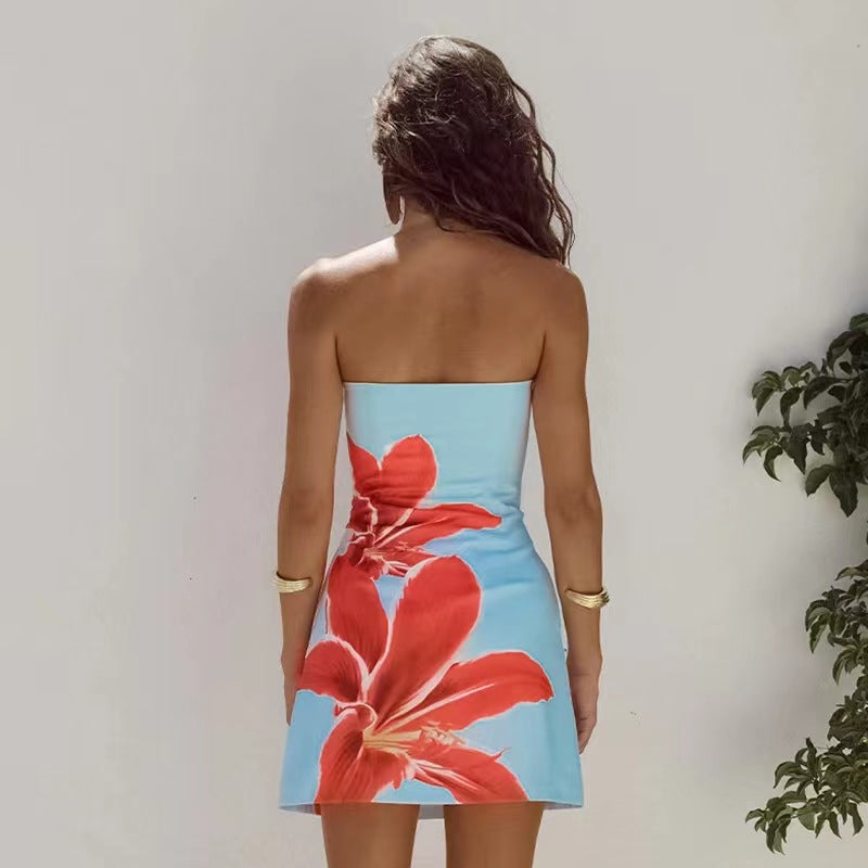 Floral Print Bodycon Mini Dress
