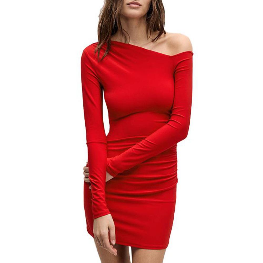 One Shoulder Bodycon Mini Dress