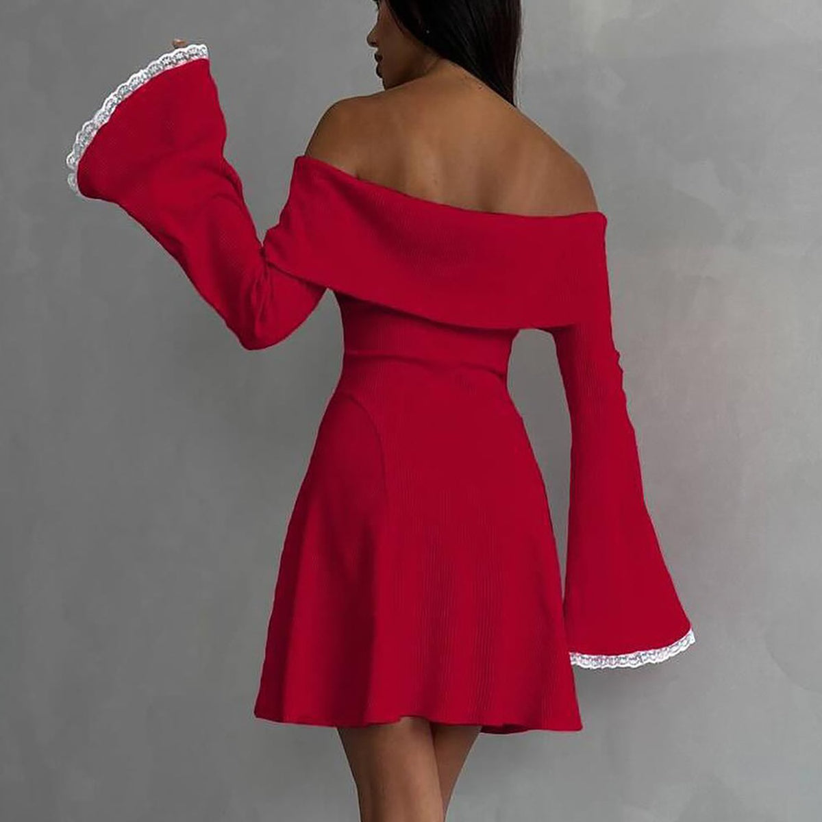 Off-Shoulder A-Line Dress