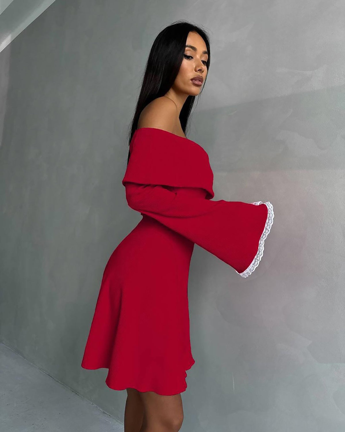 Off-Shoulder A-Line Dress