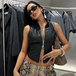 Women Solid High Neck Top