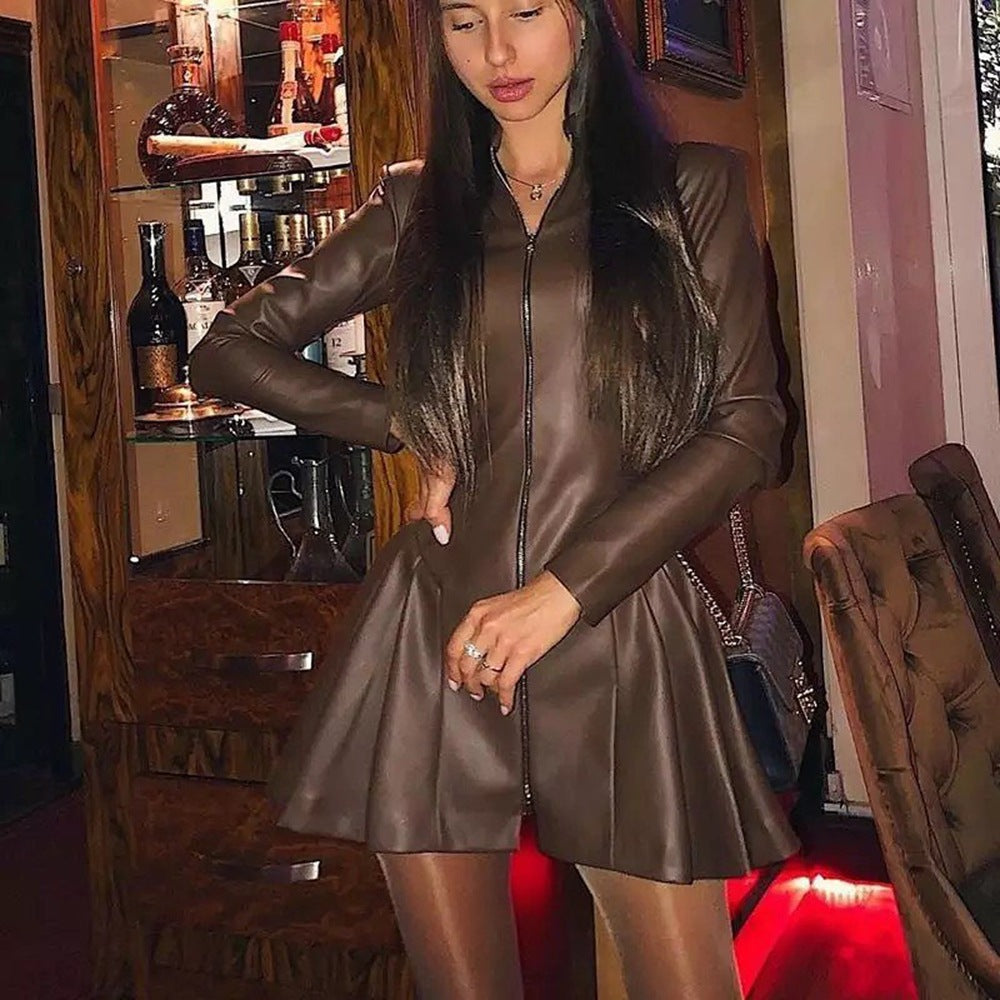 Halter Neck Shirt Mini Dress