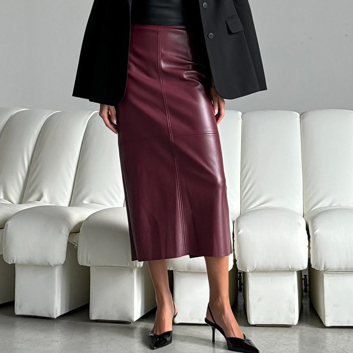 Women A-Line Midi Skirt