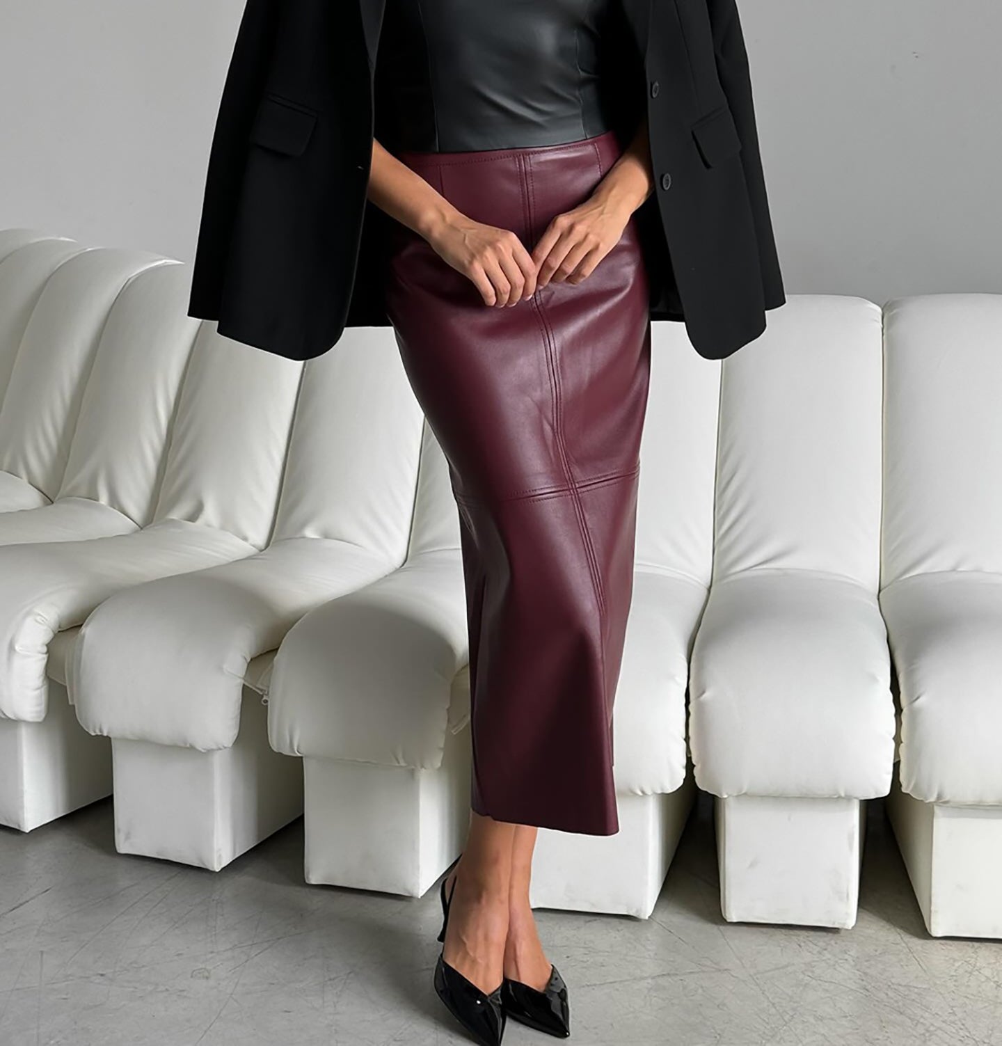 Women A-Line Midi Skirt