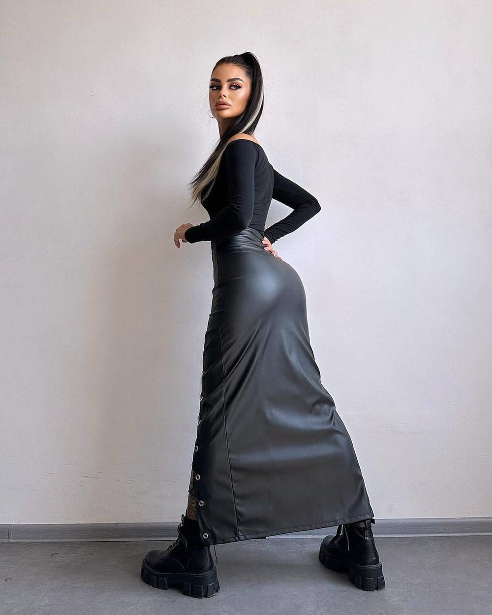 Women A-Line Midi Skirt
