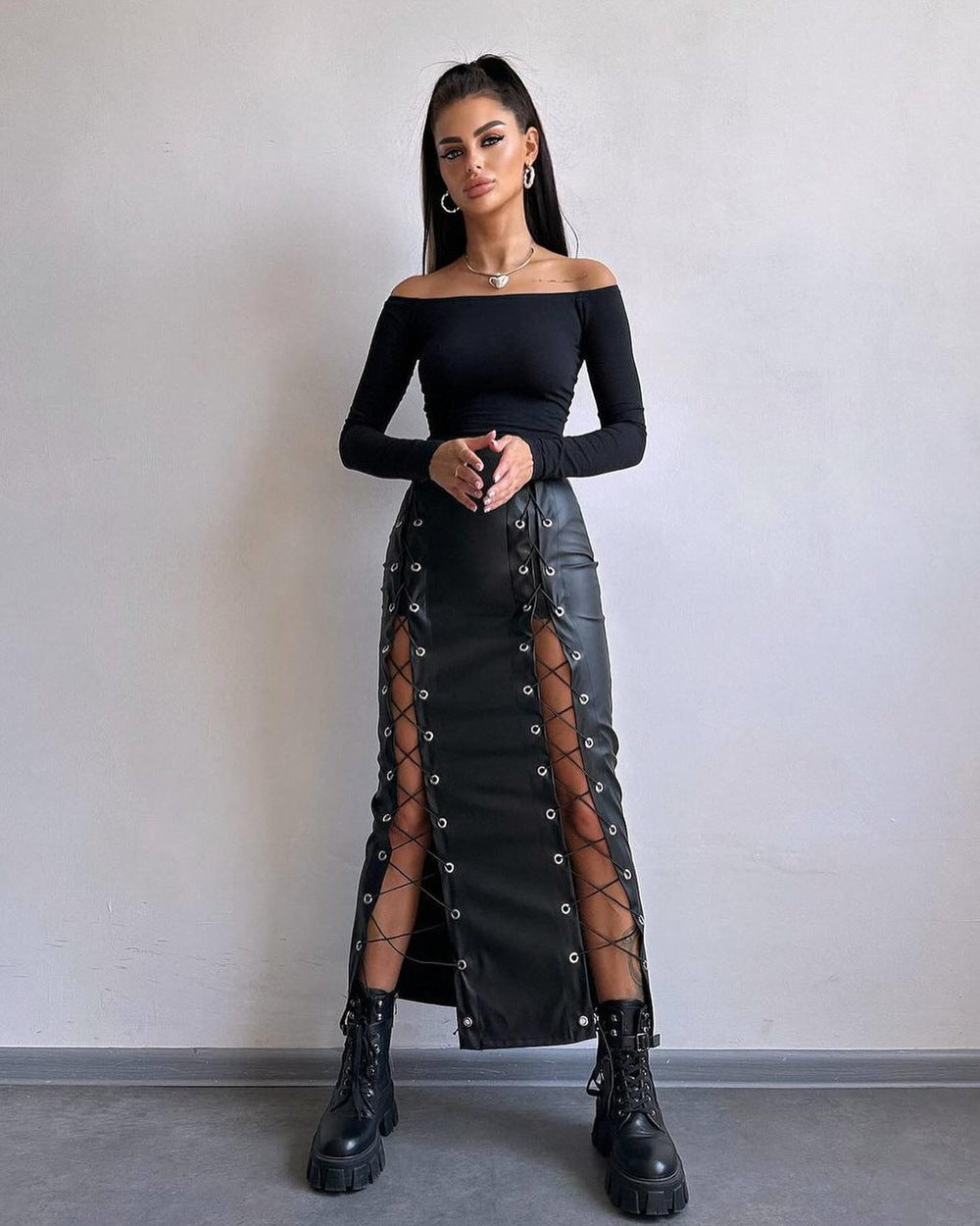 Women A-Line Midi Skirt
