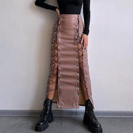 Women A-Line Slip On Maxi Skirts