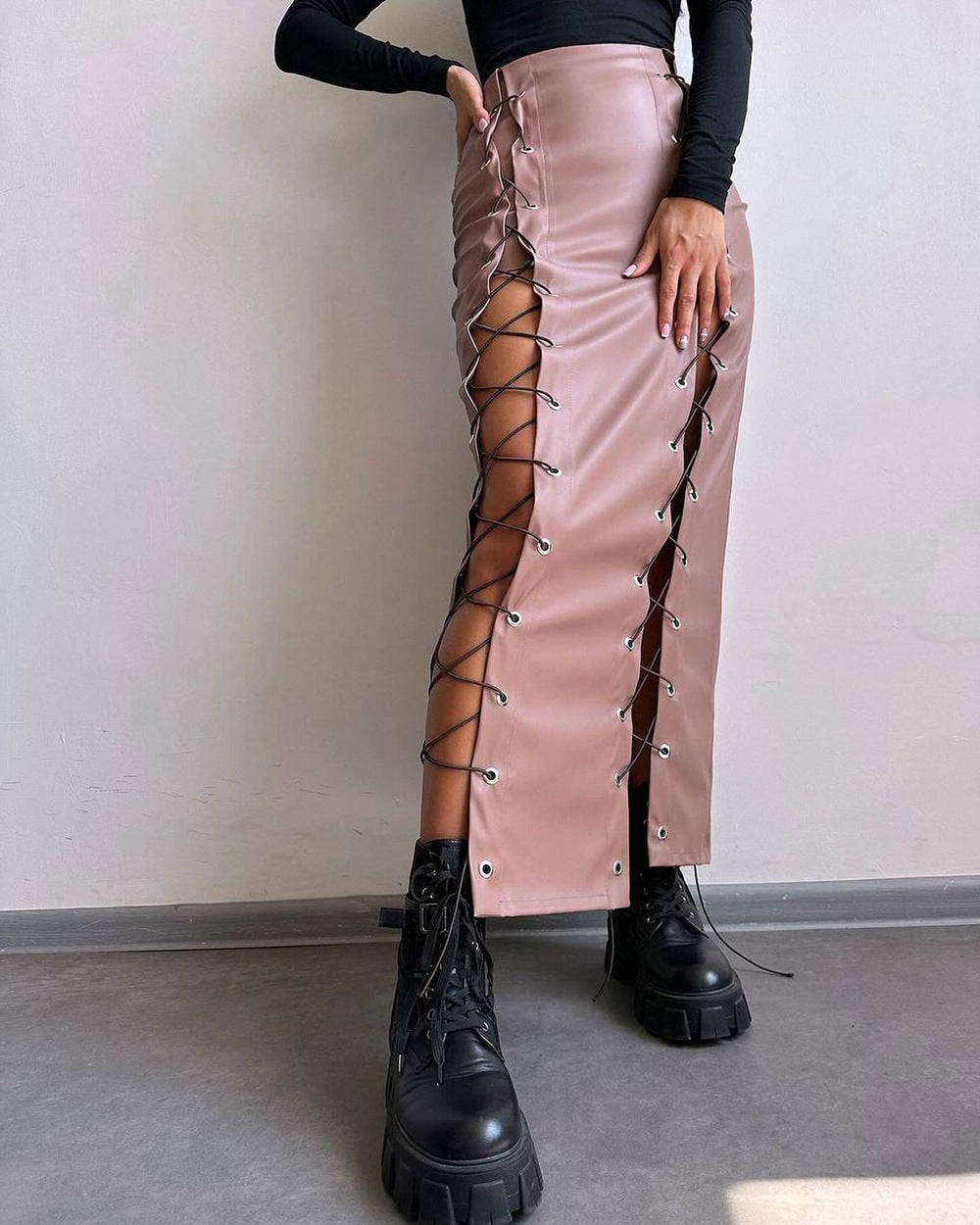 Women A-Line Slip On Maxi Skirts