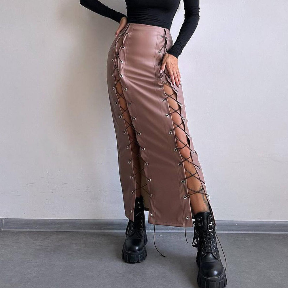Women A-Line Slip On Maxi Skirts
