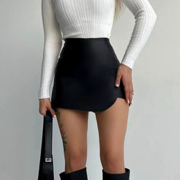 Women Pencil Slip On Mini Skirt