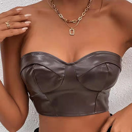 Women Solid Tube Crop Top