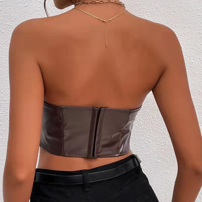 Women Solid Tube Crop Top