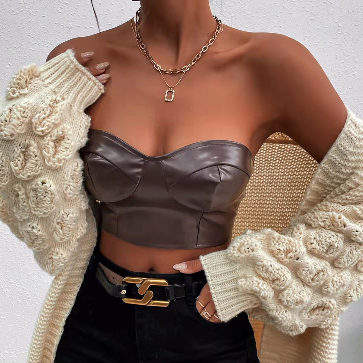 Women Solid Tube Crop Top