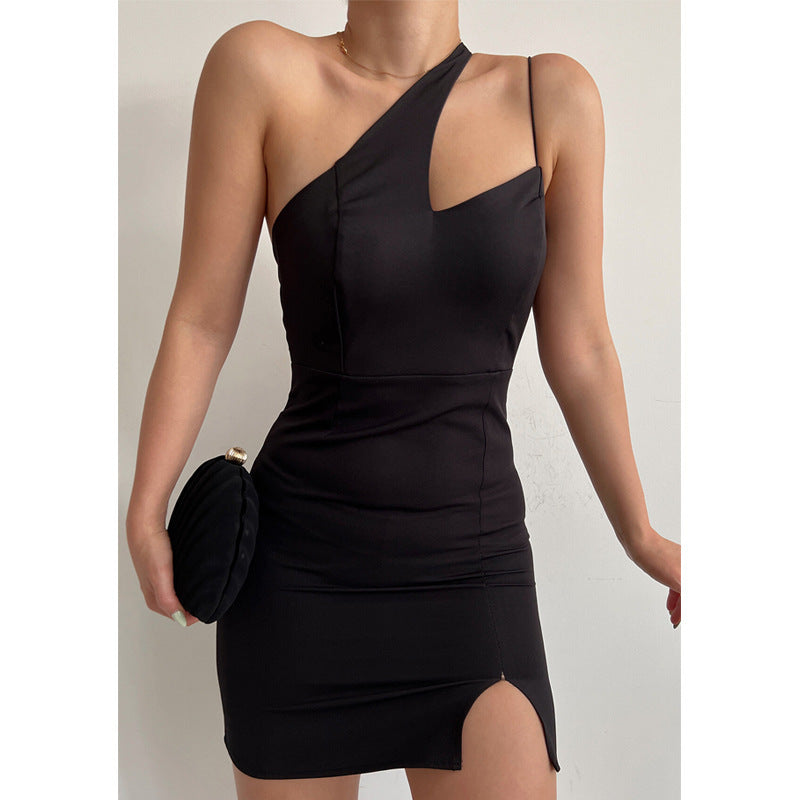 One Shoulder Sleeveless Bodycon Dress