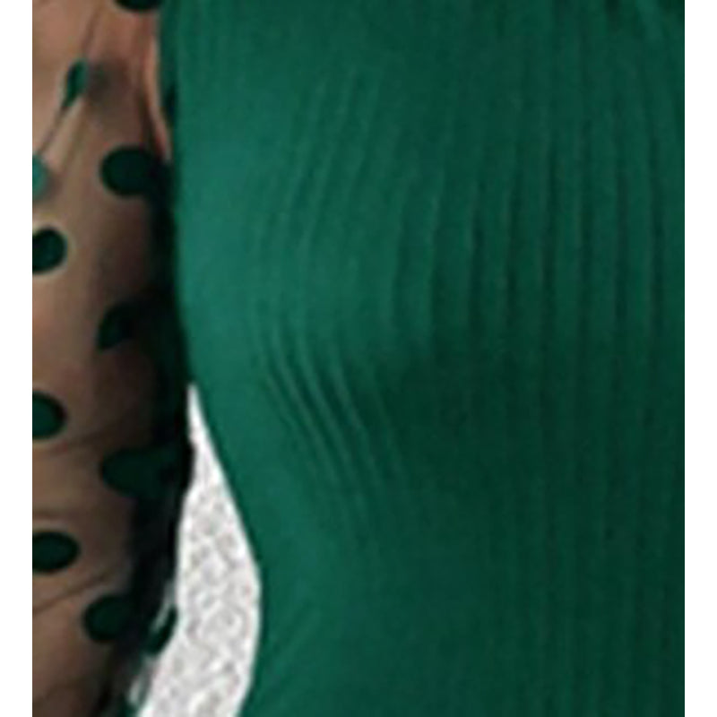 Green Striped One Shoulder Georgette Top