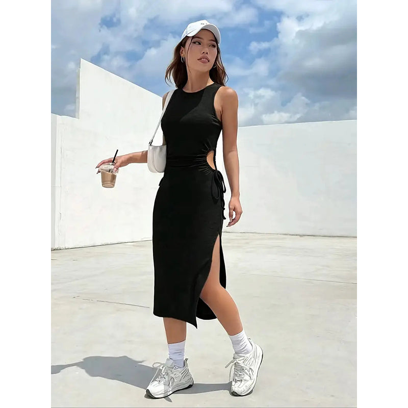 Cut-Outs Midi Sheath Dress